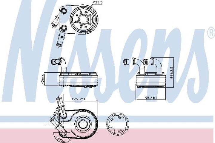 Масляный радиатор FIAT MULTIPLA (186) (98-) 1.9 JTD Nissens (90794) - изображение 1