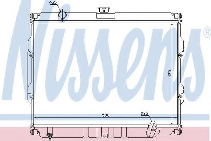 Радиатор HY GALLOPER(91-)2.5 TC(+)[OE HR172106] Nissens (67046) - изображение 1