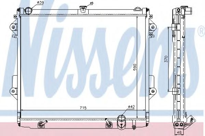 Радіатор LS LX 570(+)[OE 16400-50380] Nissens (646827) - зображення 1