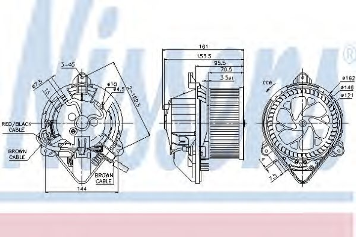 Вент.печки PT PARTNER(96-)1.1 i(+)[OE 6441N4] Nissens (87130) - изображение 1