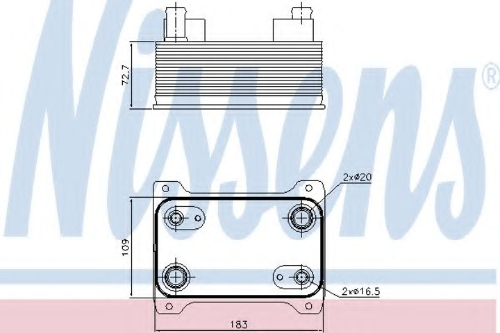 Масл.рад. AI A 8/S 8(03-)3.0 i(+)[OE 4E0317021H] Nissens (90747) - зображення 1