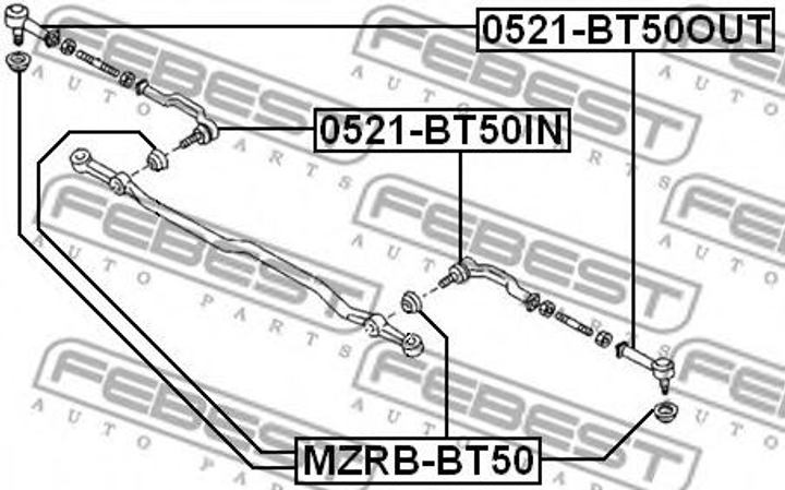 Рулевой наконечник Febest (0521BT50IN) - изображение 2