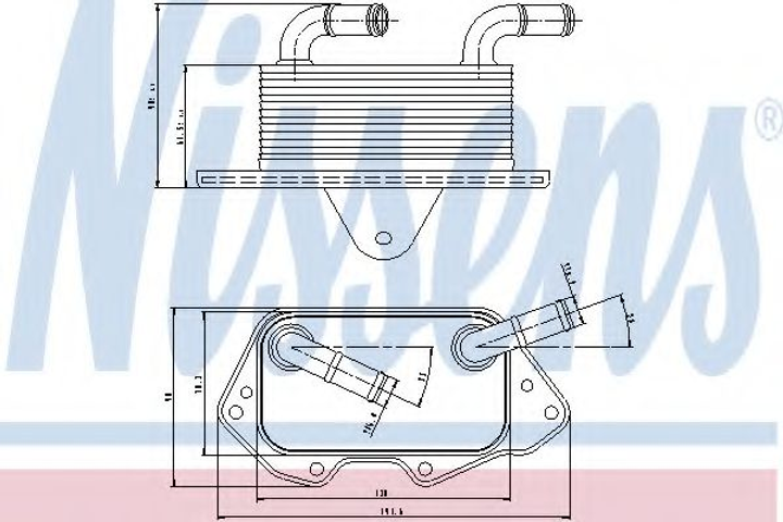 Масл.рад. AI A 4/S 4(00-)3.2 FSI(+)[OE 06E117021G] Nissens (90662) - зображення 1