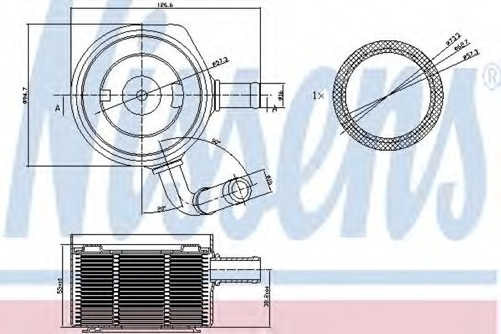 Масл.рад. RN CLIO II(01-)1.5 dCi(+)[OE 8200068115] Nissens (90669) - зображення 1