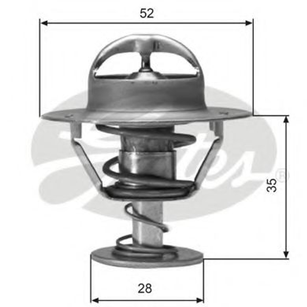 Термостат, охолоджуюча рідина Gates (TH04382G1) - зображення 1