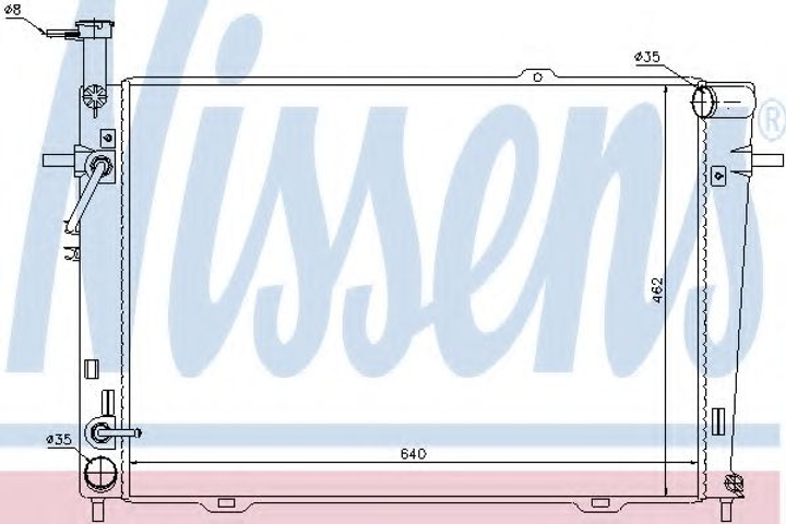 Радіатор HY TUCSON(04-)2.0 i 16V(+)[OE 25310-2E100] Nissens (67479) - зображення 1