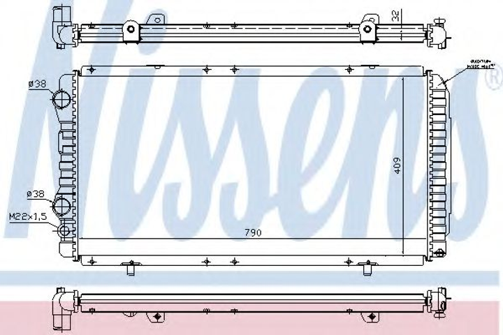 Радиатор CN JUMPER(94-)1.9D(+)[OE 1330.L2] Nissens (61390) - изображение 1