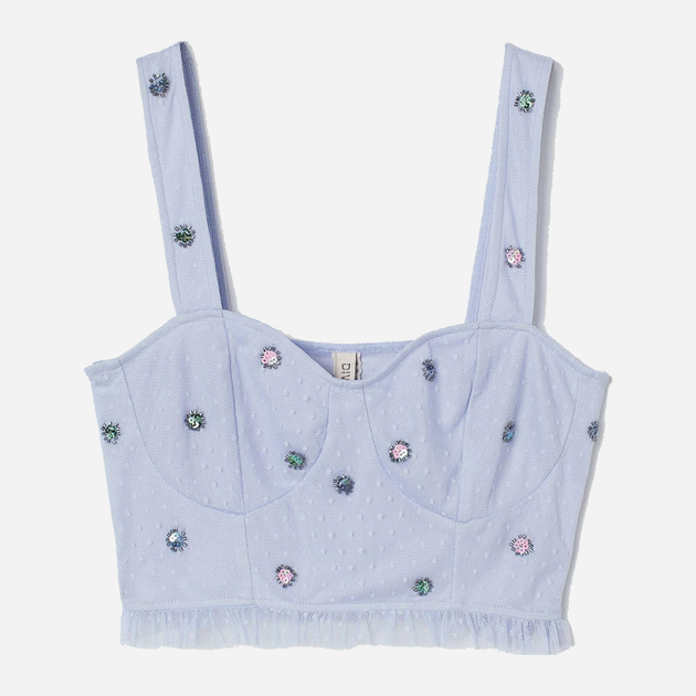 Акція на Топ жіночий H&M XAZ404705YRCS 38 Блакитний від Rozetka