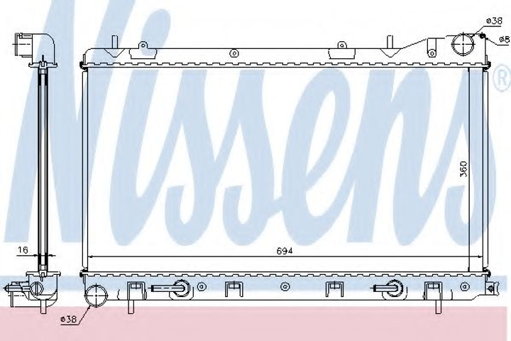 Радіатор SU FORESTER(02-)2.0 i(+)[OE 45111-SA020] Nissens (67712) - зображення 1