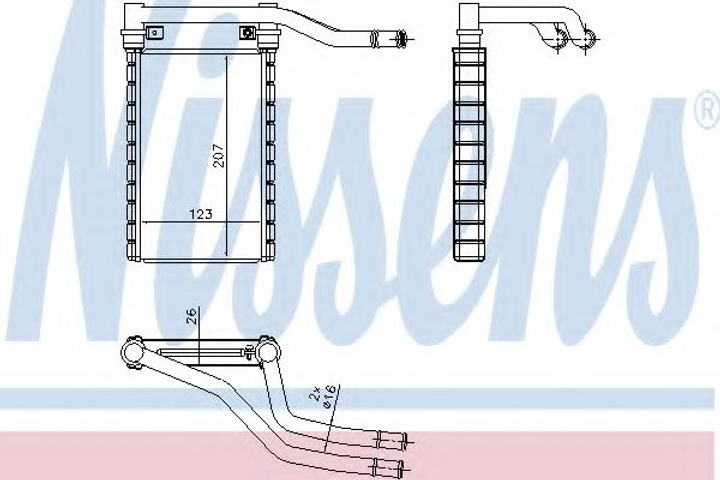 пічка SZ SX4(06-)1.5 i 16V(+)[OE 71743143] Nissens (73991) - зображення 1