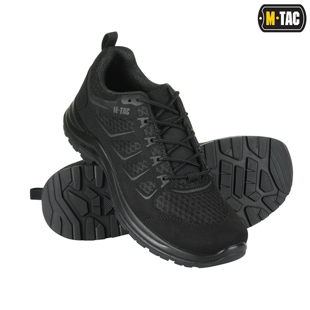 Мужские тактические кроссовки летние M-Tac размер 42 (27.7 см) Черный (Iva Black) - изображение 1