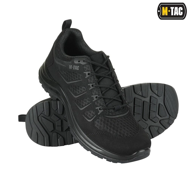Мужские тактические кроссовки летние M-Tac размер 43 (28.5 см) Черный (Iva Black) - изображение 1