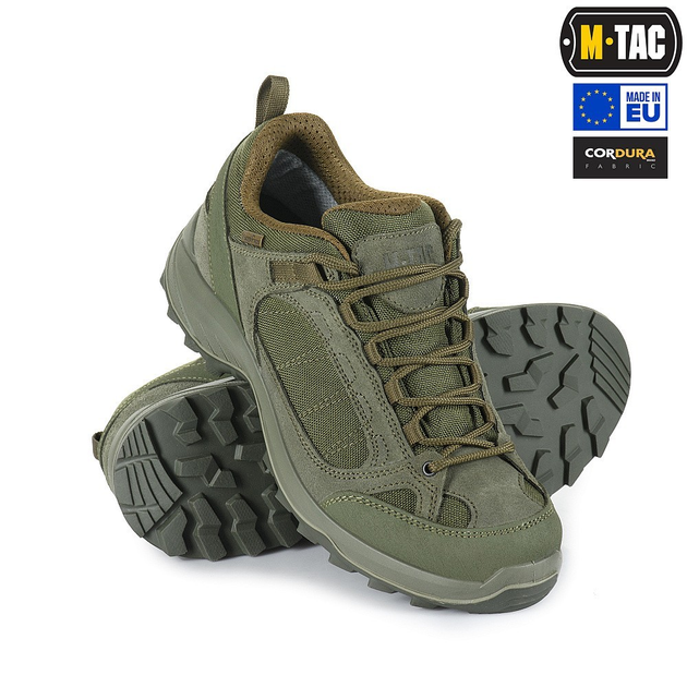 Мужские тактические кроссовки с мембраной M-Tac размер 45 (29.7 см) RANGER GREEN (1JJ115/7TPLV) водоотталкивающие - изображение 1