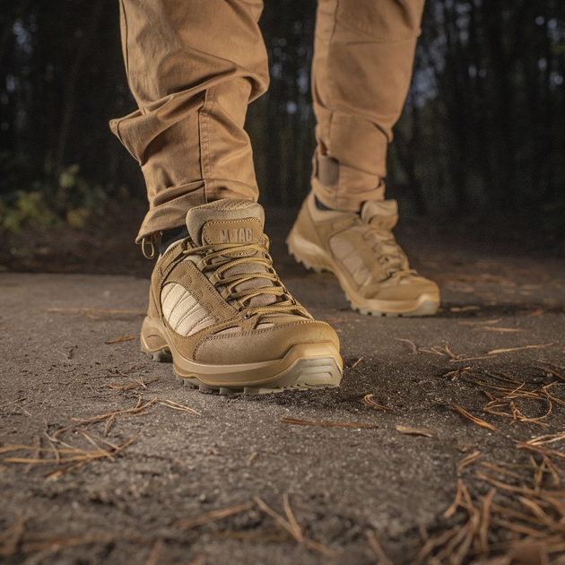 Чоловічі тактичні кросівки з мембраною M-Tac розмір 37 (24.5 см) Coyote (1JJ115/6TPLV) водовідштовхувальні - зображення 2
