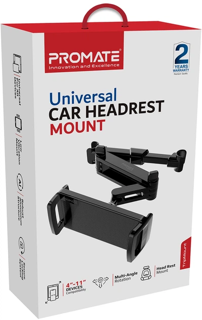 Автомобільний утримувач для телефону/планшета Promate TripMount Black (tripmount.black) - зображення 6