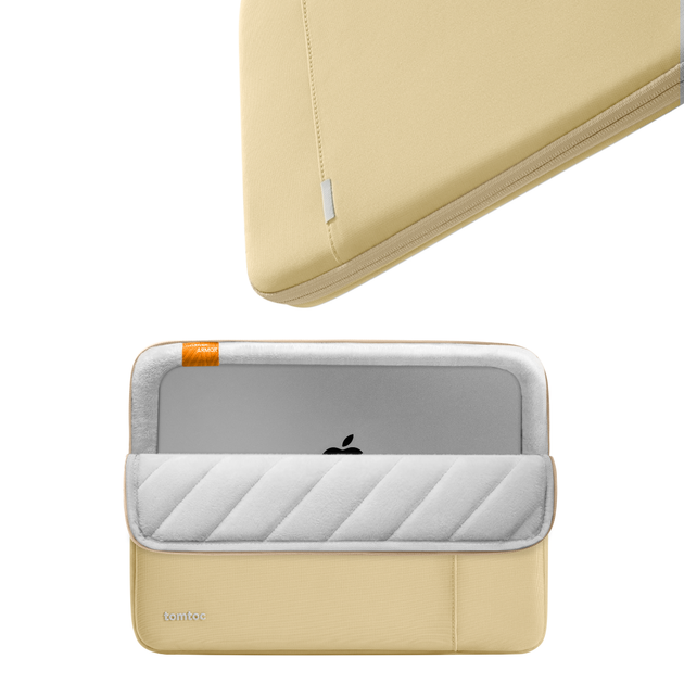 Протиударний чохол на блискавці tomtoc 360° Sleeve for MacBook Pro 13 (2016-2022) | Air 13 (2018-2020) | Air 13.6 (2022-2024) M2/М3 - Yellowish - Фото 2 Протиударний чохол на блискавці tomtoc 360° Sleeve for MacBook Pro 13 (2016-2022) | Air 13 (2018-2020) | Air 13.6 (2022-2024) M2/М3 - Yellowish - зображення 2