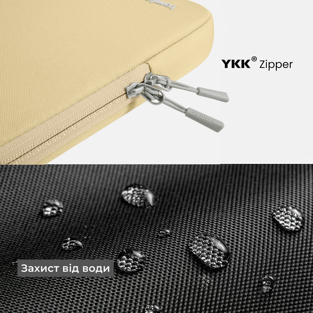 Протиударний чохол на блискавці tomtoc 360° Sleeve for MacBook Pro 13 (2016-2022) | Air 13 (2018-2020) | Air 13.6 (2022-2024) M2/М3 - Yellowish - Фото 5 Протиударний чохол на блискавці tomtoc 360° Sleeve for MacBook Pro 13 (2016-2022) | Air 13 (2018-2020) | Air 13.6 (2022-2024) M2/М3 - Yellowish - зображення 5