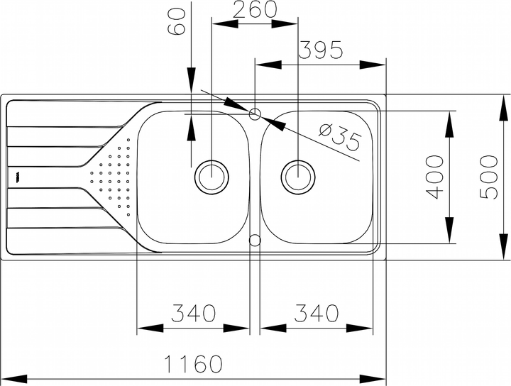 Кухонна мийка TEKA Universe 80 T-XM 2B 1D 1160x500x170 мм декор (115170006) - зображення 11