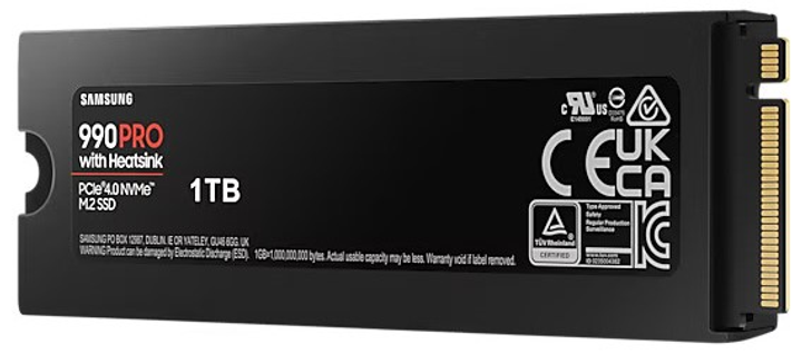Dysk SSD Samsung 990 Pro Heatsink 1TB M.2 NVMe PCIe 4.0 (MZ-V9P1T0CW) - obraz 3