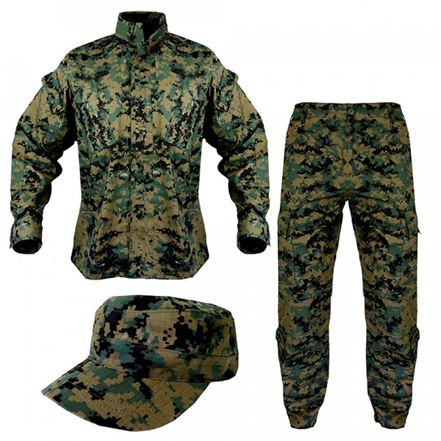 Униформа ACU - Polycotton Ripstop Helikon-Tex USMC Digital Woodland L-Regular - изображение 1