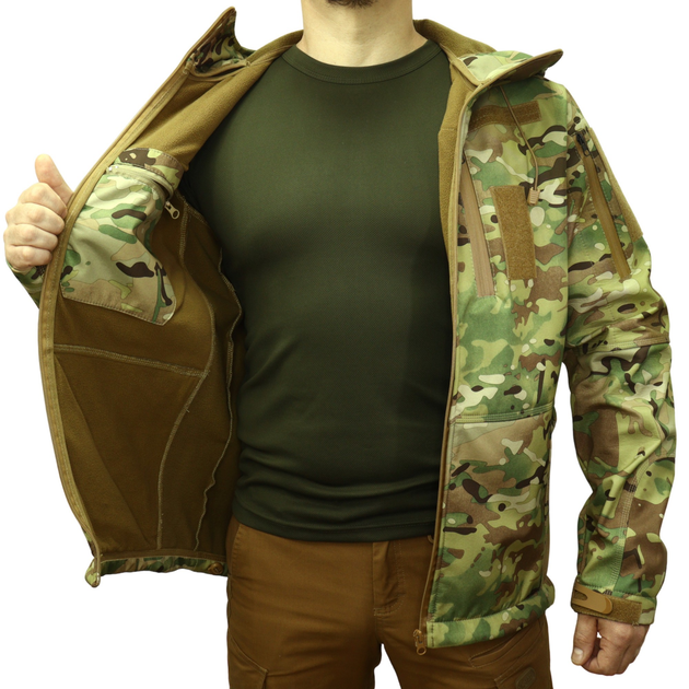Куртка тактична Soft Shell демісезонна розмір ХХL мультикам - зображення 2