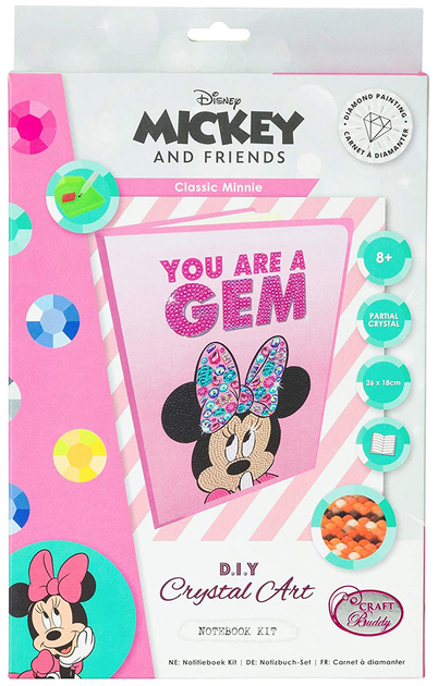 Zestaw do haftu diamentowego Craft Buddy Disney Minnie Zeszyt (5055865490669) - obraz 1