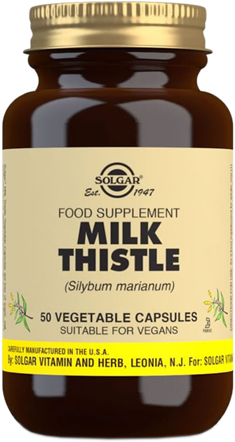 Suplement diety Solgar Milk Thistle 50 kapsułek (0033984039711) - obraz 1