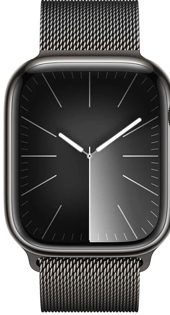 Смарт-годинник Apple Watch Series 9 GPS + Cellular 41mm Graphite Stainless Steel Case with Graphite Milanese Loop (MRJA3) - зображення 2