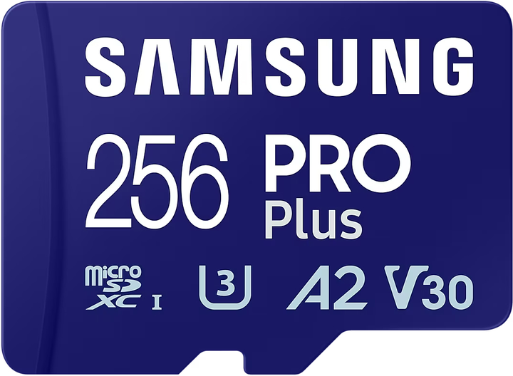 Карта пам'яті Samsung PRO Plus microSDXC 256GB UHS-I U3 V30 A2 + SD адаптер (MB-MD256SA/EU) - зображення 2