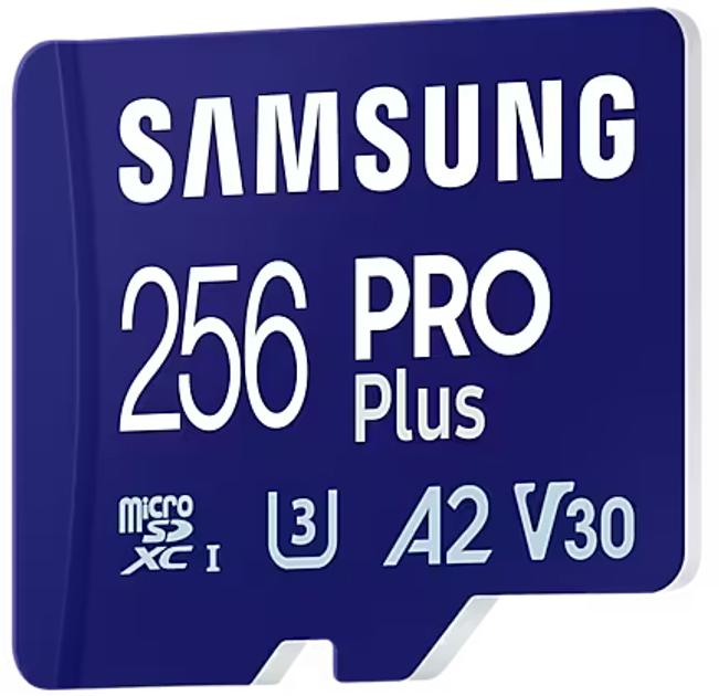 Karta pamięci Samsung PRO Plus microSDXC 256GB UHS-I U3 V30 A2 + adapter SD (MB-MD256SA/EU) - obraz 3