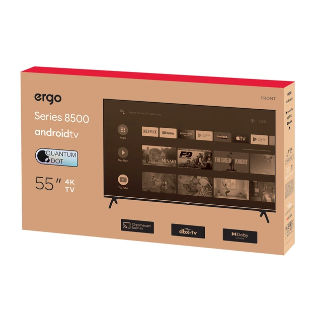 Телевізор ERGO 55GUS8555 (6885456) - Фото 4 Телевізор ERGO 55GUS8555 (6885456) - изображение 4