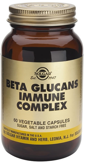 Suplement diety Solgar Beta Glucans Immune Complex 60 kapsułek (0033984362147) - obraz 1