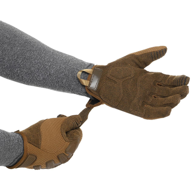 Перчатки тактические с закрытыми пальцами Military Rangers BC-9875 размер M хаки - изображение 2
