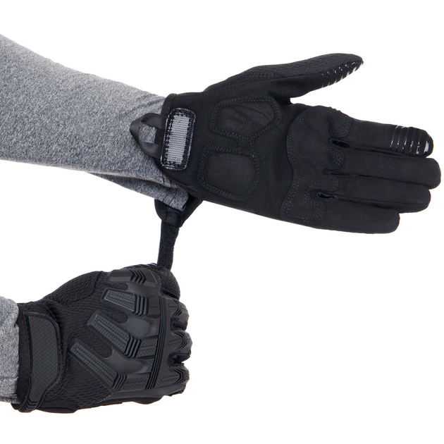 Тактичні рукавички із закритими пальцями Military Rangers BC-9875 розмір M чорний - зображення 2