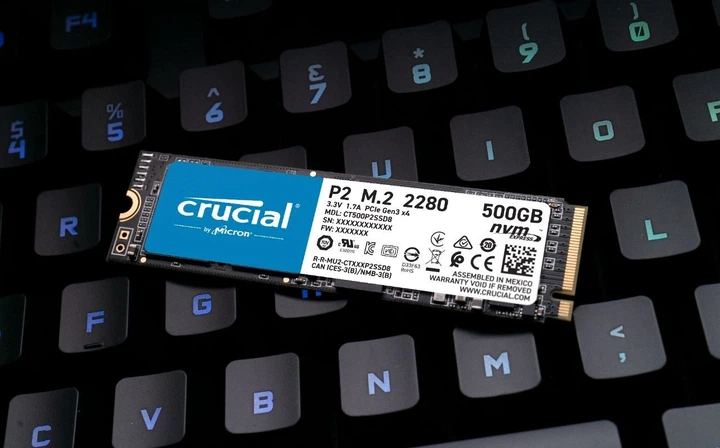 SSD накопичувач Crucial P2 500GB M. 2 2280 PCIe 3.0 x4 TLC