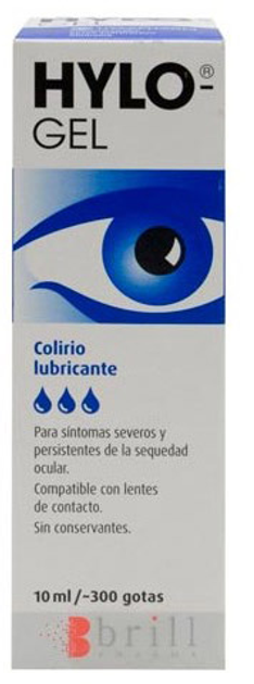 Krople dla oczu Brill Pharma Hylo Gel Lubricant Eye Drops 10 ml (8470001658920) - obraz 1