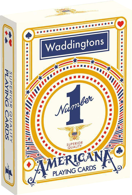 Karty do gry Waddingtons NO.1 Americana Klasyczne 1 talia x 54 kart (5036905041003) - obraz 1