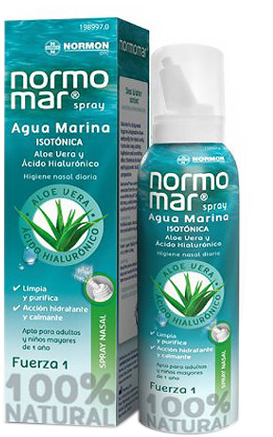 Rozpylać dla nosa Lab. Normon Normomar Aloe Hyaluronic Acid Aloe Spray 120 ml (8435232352559) - obraz 1