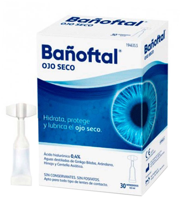 Krople Banoftal Dry Eye Drops Single Dose 0.4% 20 pojemników x 0.5 ml (8436540338785) - obraz 1
