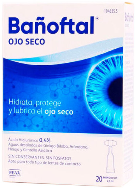 Krople Banoftal Dry Eye Drops Single Dose 0.4% 20 pojemników x 0.5 ml (8436540338785) - obraz 2