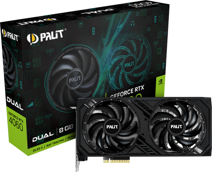 Видеокарта Palit PCI-Ex GeForce RTX 4060 Dual 8GB GDDR6 (128bit) (2460/17000) (HDMI, 3 x DisplayPort) (NE64060019P1-1070D) - изображение 9