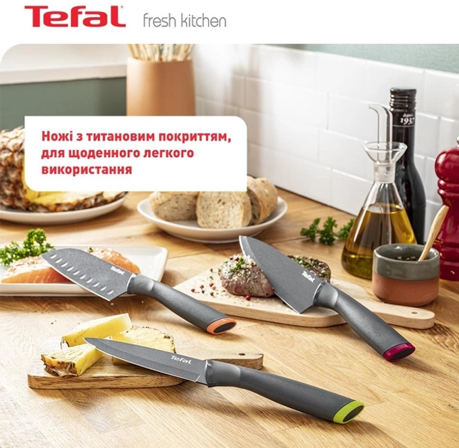 Набор ножей Tefal Fresh Kitchen в деревянной колоде 5 шт (K122S504) - изображение 2