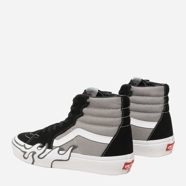 Tenisówki męskie wysokie Vans Sk8 Hi Flame VN0005UJBGF1 43 (10US) 28 cm Szare (196571276750) - obraz 3