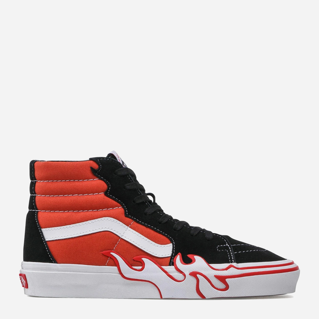 Tenisówki męskie materiałowe wysokie Vans Sk8 Hi Flame VN0005UJGWP1 41 (8.5US) 26.5 cm Czerwony/Czarny (196571276057) - obraz 1