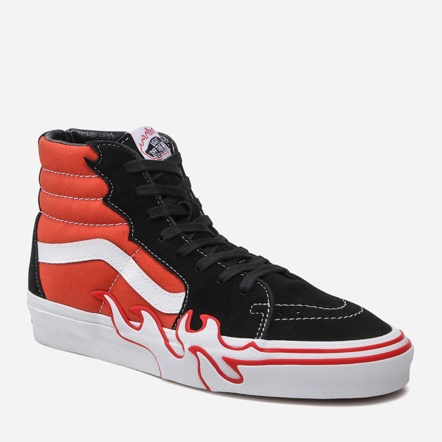 Tenisówki męskie materiałowe wysokie Vans Sk8 Hi Flame VN0005UJGWP1 43 (10US) 28 cm Czerwony/Czarny (196571276699) - obraz 2