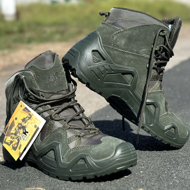 Мужские армейские берцы AK берцы военные демисезонные Tactic тактические ботинки Waterproof олива 44 размер - изображение 1