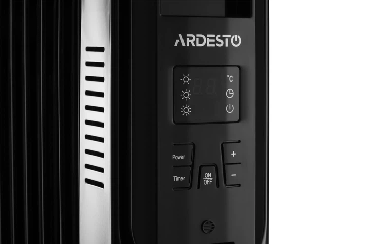 Масляный радиатор Ardesto 2,5 кВт, площадь обогрева 25 кв.м., напольный, черный, 11 секций (OFH-E11X2) - изображение 6