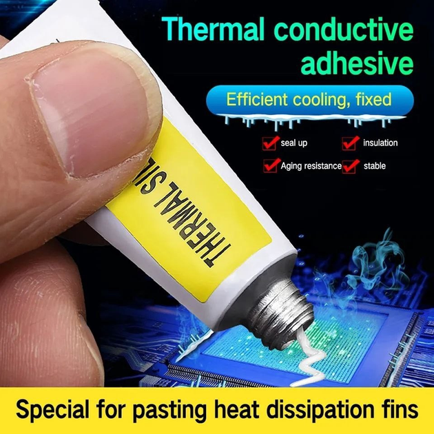 Теплопроводящий клей Heatsink Plaster YNPJ-922 5грамм - изображение 6