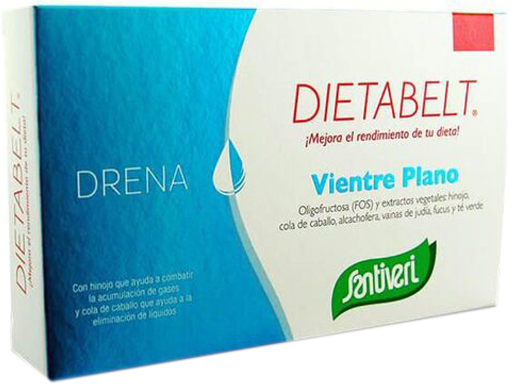 Suplement diety Santiveri Dietabelt Drains Flat Belly 60 kapsułek (8412170037694) - obraz 1