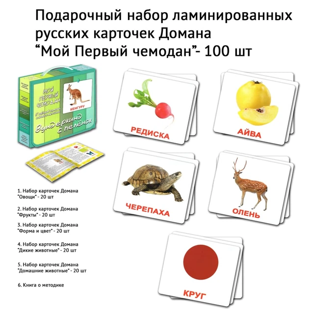Набор ламинированных карточек Домана “Мой первый чемодан” на рус. 2100065135315 - изображение 2